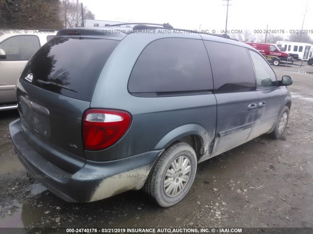 2C4GP44R15R355170 - 2005 CHRYSLER TOWN & COUNTRY LX TEAL photo 4