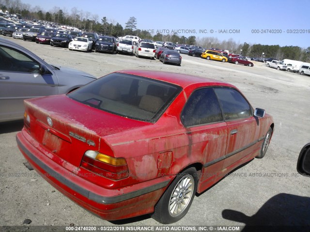 WBABF8334XEH64247 - 1999 BMW 323 IS AUTOMATIC RED photo 4