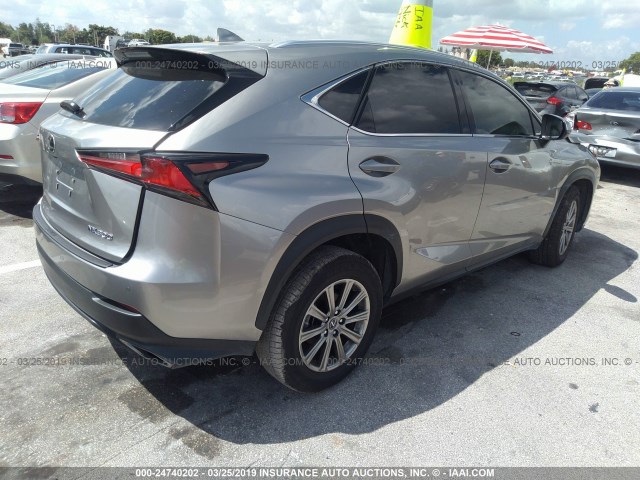 JTJYARBZ1J2085496 - 2018 LEXUS NX 300/BASE/F SPORT GRAY photo 4