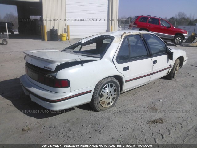 2G1WN54TXP9184353 - 1993 CHEVROLET LUMINA EURO WHITE photo 4