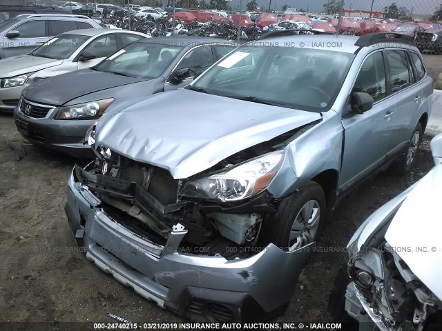 4S4BRBAC7D3212073 - 2013 SUBARU OUTBACK 2.5I SILVER photo 2