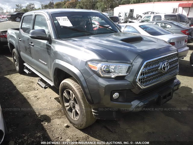 3TMCZ5AN7HM064233 - 2017 TOYOTA TACOMA DBL CAB/SR/TRDSPT/OR/PRO GRAY photo 1