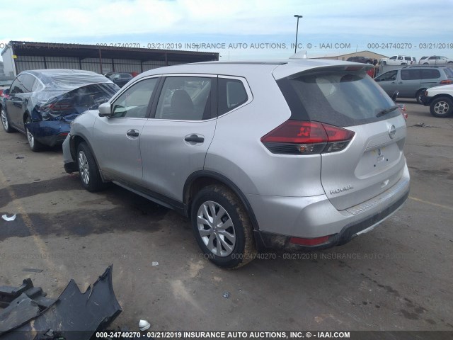 KNMAT2MV0JP512993 - 2018 NISSAN ROGUE S/SV SILVER photo 3