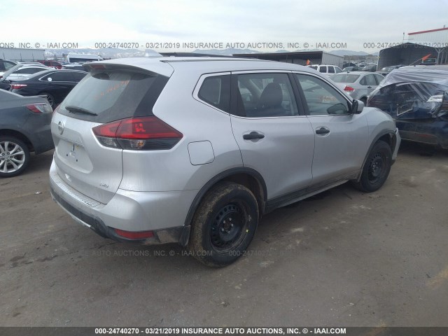 KNMAT2MV0JP512993 - 2018 NISSAN ROGUE S/SV SILVER photo 4