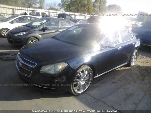 1G1ZD5EB8AF110711 - 2010 CHEVROLET MALIBU 2LT BLUE photo 2