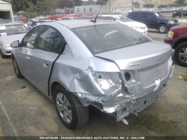 1G1PA5SG4D7271734 - 2013 CHEVROLET CRUZE LS GRAY photo 3