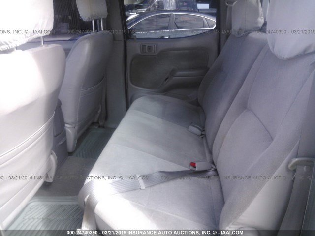5TEGM92NX2Z101517 - 2002 TOYOTA TACOMA DOUBLE CAB PRERUNNER GRAY photo 8