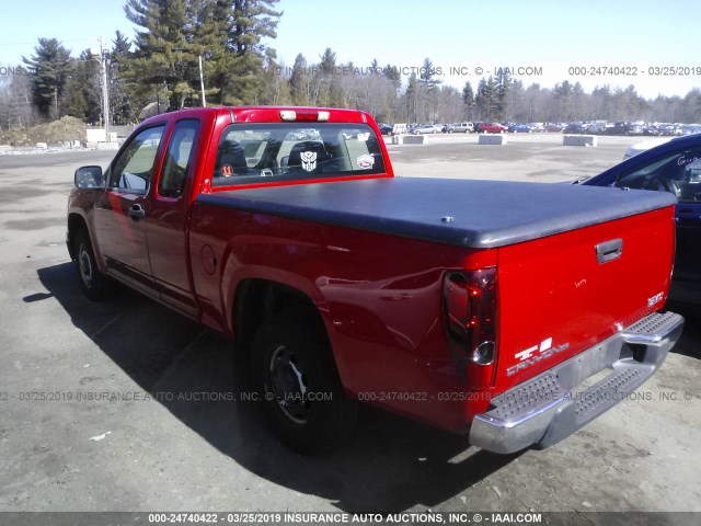 1GTCS19E878127943 - 2007 GMC CANYON RED photo 3