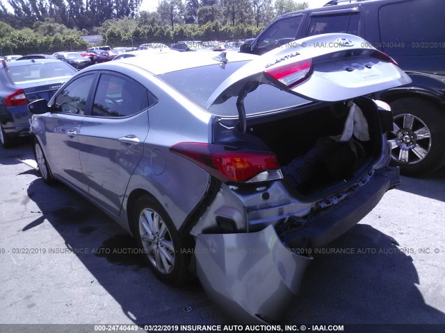 KMHDH4AE0FU419815 - 2015 HYUNDAI ELANTRA SE/SPORT/LIMITED GRAY photo 3