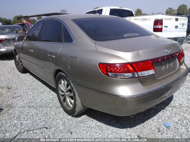 KMHFC46F18A272644 - 2008 HYUNDAI AZERA SE/LIMITED GOLD photo 3