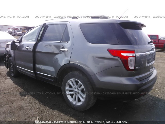 1FMHK7D81CGA44943 - 2012 FORD EXPLORER XLT BROWN photo 3