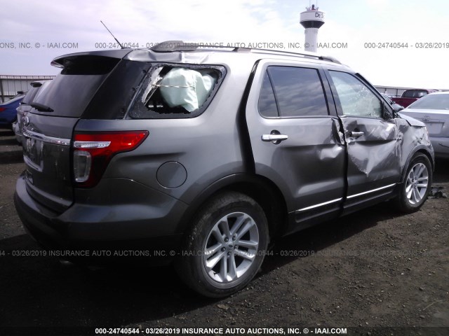 1FMHK7D81CGA44943 - 2012 FORD EXPLORER XLT BROWN photo 4