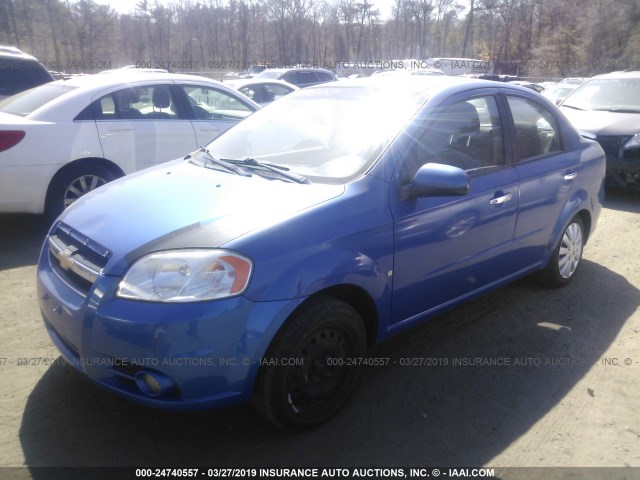 KL1TG56E69B319873 - 2009 CHEVROLET AVEO LT BLUE photo 2