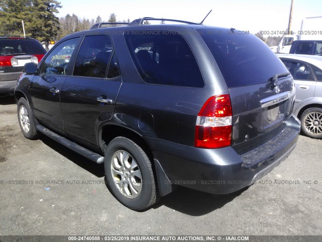 2HNYD18613H507392 - 2003 ACURA MDX TOURING GRAY photo 3