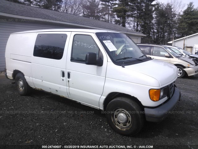 1FTRE14W66DA06741 - 2006 FORD ECONOLINE E150 VAN WHITE photo 1