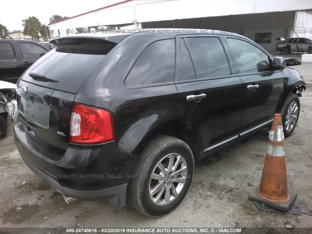 2FMDK3JCXBBA63402 - 2011 FORD EDGE SEL BLACK photo 4