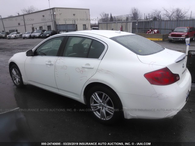 JN1DV6AR7CM862487 - 2012 INFINITI G25 WHITE photo 3