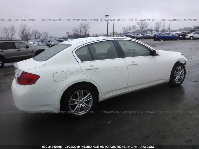 JN1DV6AR7CM862487 - 2012 INFINITI G25 WHITE photo 4