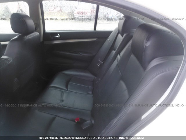 JN1DV6AR7CM862487 - 2012 INFINITI G25 WHITE photo 8