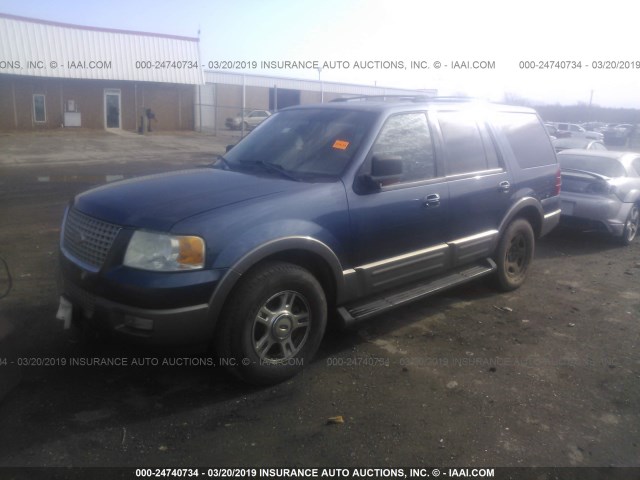 1FMFU17L43LA87503 - 2003 FORD EXPEDITION EDDIE BAUER BLUE photo 2