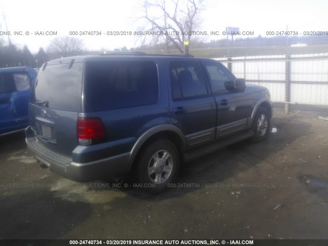 1FMFU17L43LA87503 - 2003 FORD EXPEDITION EDDIE BAUER BLUE photo 4