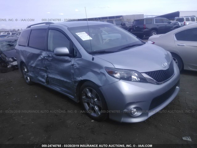 5TDXK3DC8ES493235 - 2014 TOYOTA SIENNA SPORT SILVER photo 1