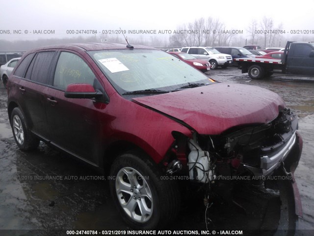 2FMDK3JC1DBB02445 - 2013 FORD EDGE SEL PURPLE photo 1