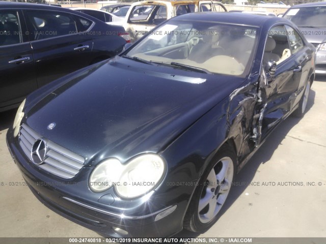 WDBTJ65J84F081135 - 2004 MERCEDES-BENZ CLK 320C Dark Blue photo 2