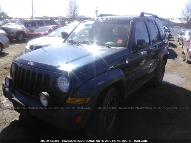 1J4GL38K96W219438 - 2006 JEEP LIBERTY RENEGADE BLUE photo 2