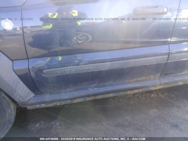 1J4GL38K96W219438 - 2006 JEEP LIBERTY RENEGADE BLUE photo 6