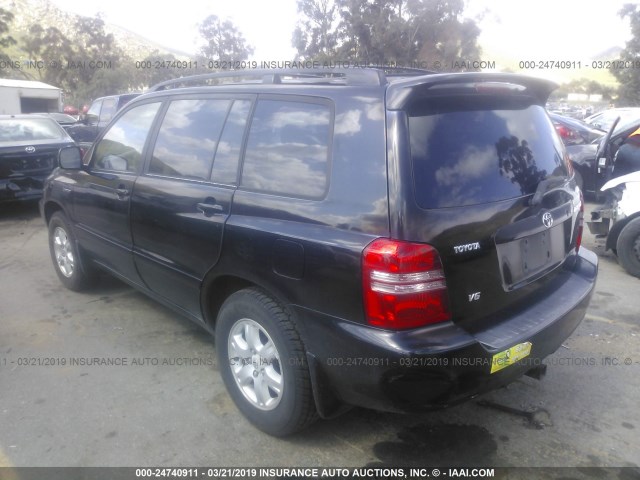 JTEGF21A330096853 - 2003 TOYOTA HIGHLANDER LIMITED BLACK photo 3