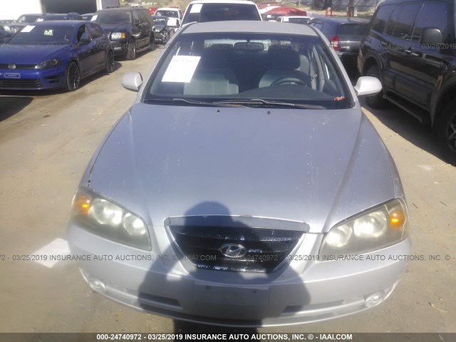 KMHDN46D35U145789 - 2005 HYUNDAI ELANTRA GLS/GT SILVER photo 6