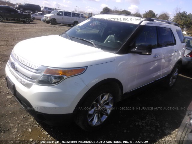 1FMHK8D84CGA86416 - 2012 FORD EXPLORER XLT WHITE photo 2