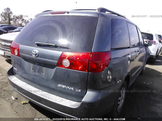 5TDZA23C86S565785 - 2006 TOYOTA SIENNA CE/LE BLUE photo 4