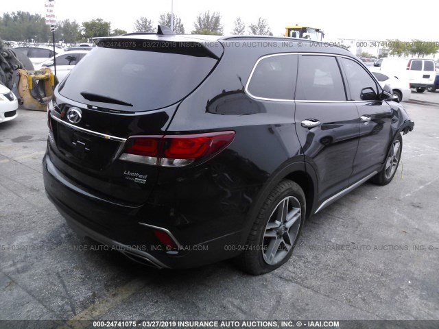 KM8SRDHF5JU282477 - 2018 HYUNDAI SANTA FE SE/LIMITED BLACK photo 4