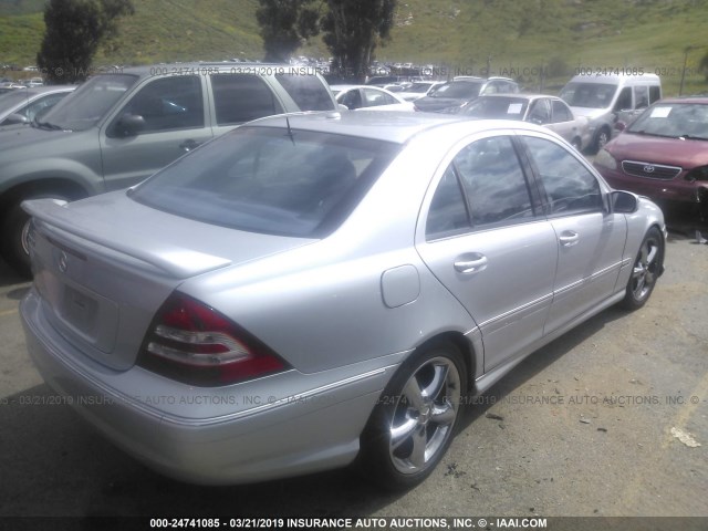 WDBRF52H56F790891 - 2006 MERCEDES-BENZ C GENERATION 2006 230 GRAY photo 4