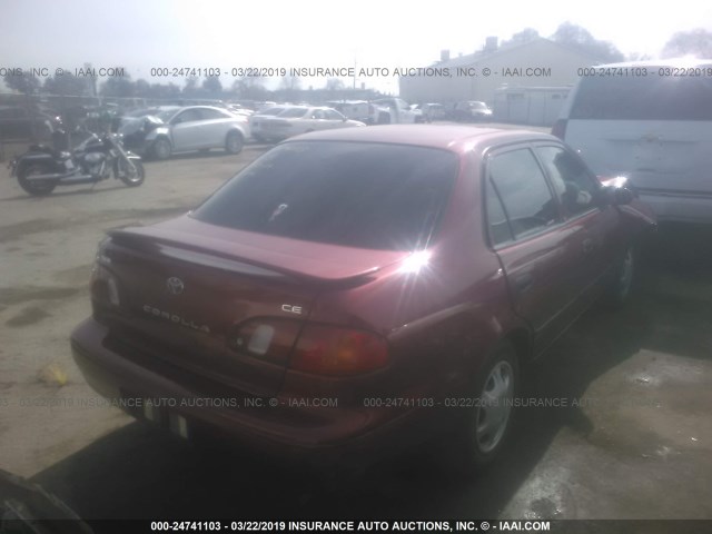 1NXBR12E7XZ178712 - 1999 TOYOTA COROLLA VE/CE/LE RED photo 4