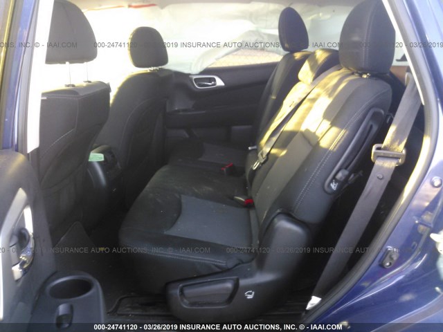 5N1DR2MN0HC677614 - 2017 NISSAN PATHFINDER S/SV/SL/PLATINUM BLUE photo 8