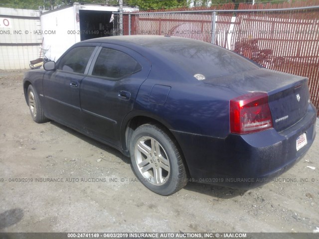 2B3KA53H26H355505 - 2006 DODGE CHARGER R/T BLUE photo 3