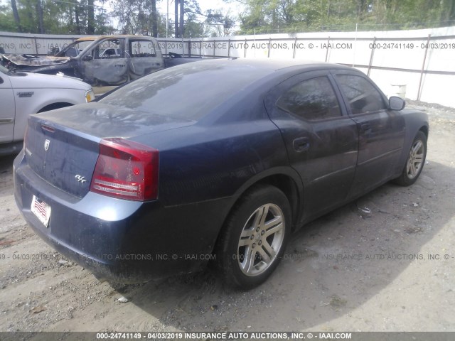 2B3KA53H26H355505 - 2006 DODGE CHARGER R/T BLUE photo 4