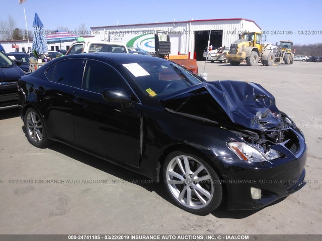 JTHBE262285021735 - 2008 LEXUS IS 350 BLACK photo 1