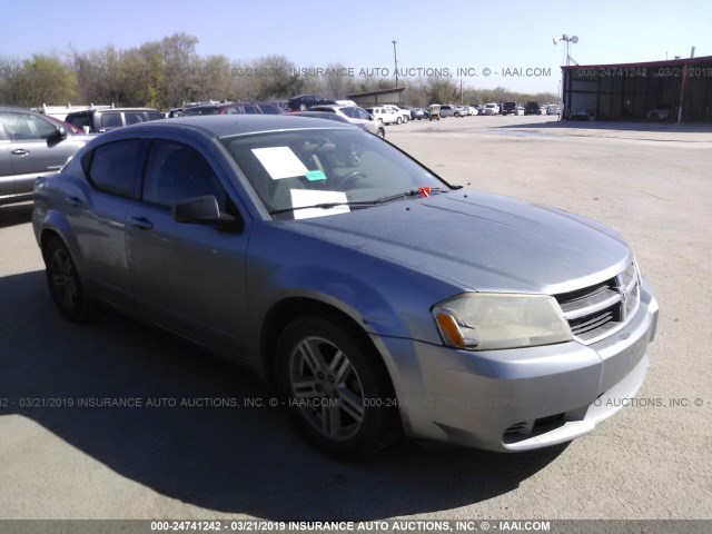 1B3LC56K68N176299 - 2008 DODGE AVENGER SXT SILVER photo 1