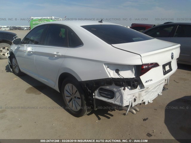 3VWN57BU9KM005386 - 2019 VOLKSWAGEN JETTA S WHITE photo 3