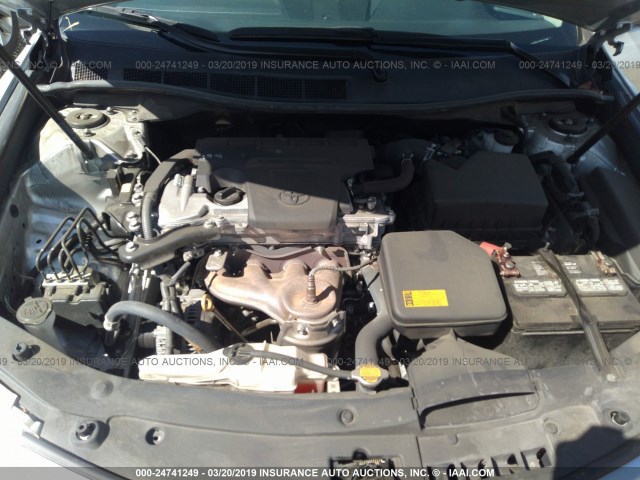 4T4BF1FK9DR332461 - 2013 TOYOTA CAMRY L/SE/LE/XLE SILVER photo 10