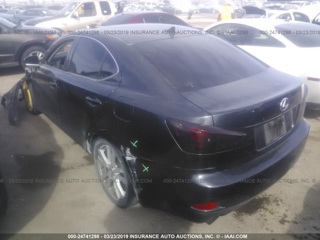 JTHBK262975029662 - 2007 LEXUS IS 250 BLACK photo 3