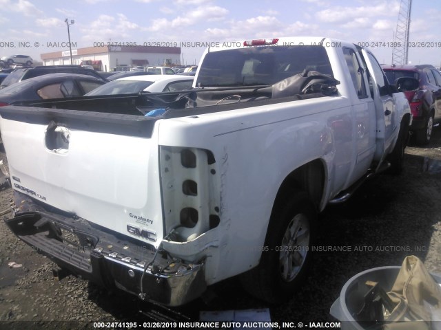 2GTEC290791109813 - 2009 GMC SIERRA C1500 SLE WHITE photo 4