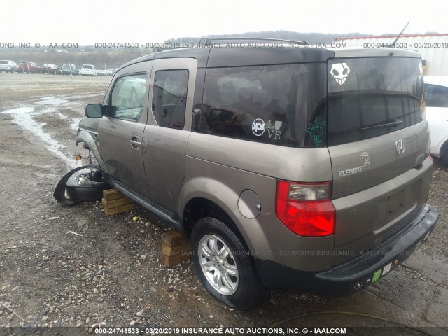 5J6YH28727L010217 - 2007 HONDA ELEMENT EX GRAY photo 3