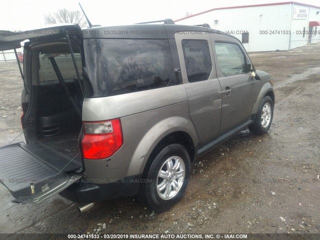 5J6YH28727L010217 - 2007 HONDA ELEMENT EX GRAY photo 4