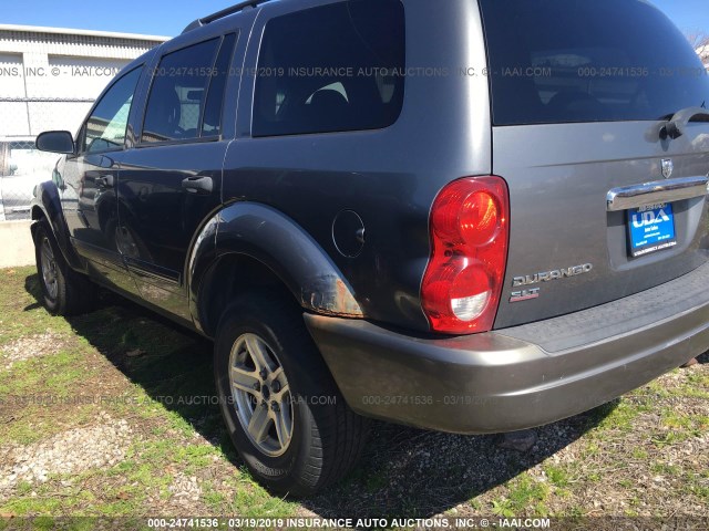 1D4HB48N05F501935 - 2005 DODGE DURANGO SLT GRAY photo 3