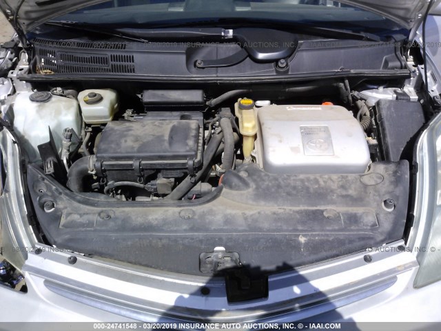 JTDKB20U887710039 - 2008 TOYOTA PRIUS SILVER photo 10